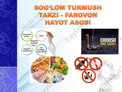 sog‘lom turmush tarzi - farovon — PPT