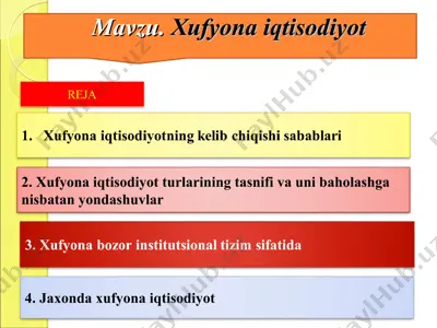 xufyona iqtisodiyot — PPT