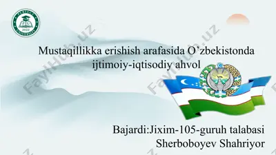 mustaqillikka erishish arafasida o’zbekistonda ijtimoiy-iqtisodiy ahvol                                      | mustaqillikka erishish arafasida uzbekistondagi ijtimoiy-siyosiy harakatlar — PPTX