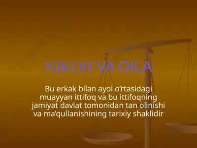 nikoh va oila — PPTX