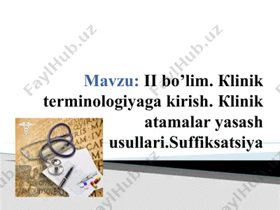 klinik terminologiya — PPTX
