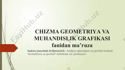 chizma geometriya va muhandislik grafikasi — PPTX