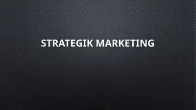 strategik marketing — PPTX