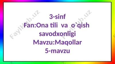 maqollar — PPTX