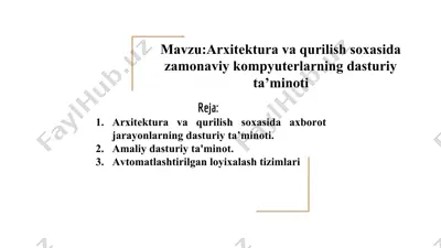 dasturiy ta'minot — PPTX