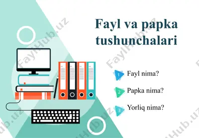fayl va papka tushunchalari — PPTX