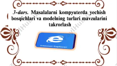 3-dars. masalalarni kompyuterda yechish — PPTX