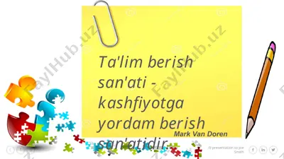 ta'limberish san'ati-kashfiyot gay'ordamberish san'ati — PPTX