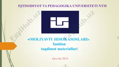 tovar-moddiy zaxiralarning hisoblanishi — PPTX