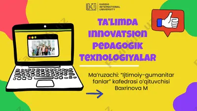 ta’limda innovatsion pedagogik texnologiyalar — PPTX