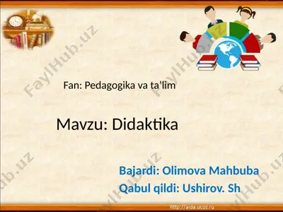didaktika — PPTX