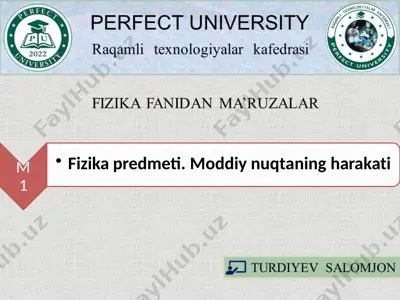 fizika fanidan ma’ruzalar — PPTX