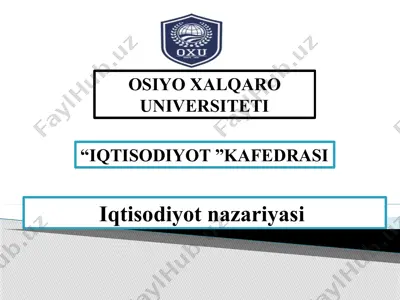 iqtisodiyot nazariyasi — PPTX