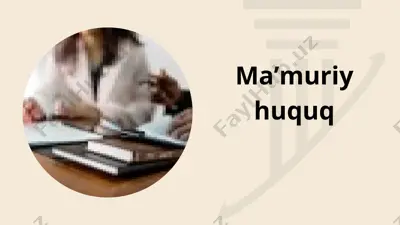 ma’muriy huquq — PPTX