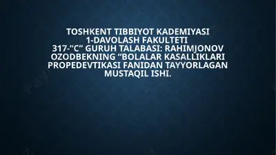 o‘pka embriologiyasi — PPTX