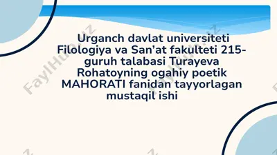 atoqli shoir,tarixnavis,tarjimon maqolalar to’plami — PPTX