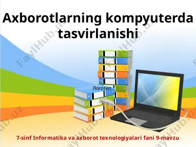 axborotlarning kompyuterda tasvirlanishi 7-sinf — PPTX