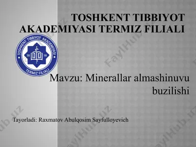 minerallar almashinuvi — PPTX