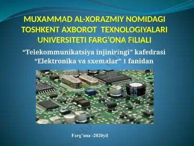 elektr zanjirlarni hisoblash usullari — PPTX