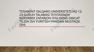 shartnoma va mehnat bitimi — PPTX