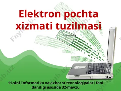 elektron pochta xizmati tuzilmasi 11-sinf — PPTX