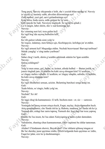 navoiy va guli she'rlari — DOCX