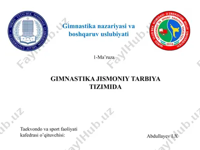 gimnastika nazariyasi va boshqaruv uslubi — PPTX