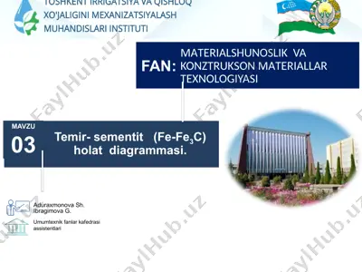 temir-sementit (fe-fe3c) holatdiagrammasi — PPTX