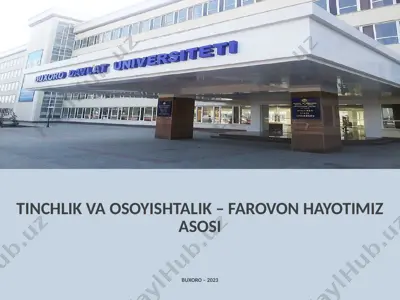 tinchlik va osoyishtalik – farovon hayotimiz asosi — PPTX