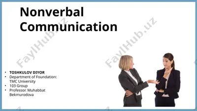 nonverbal communication — PPTX