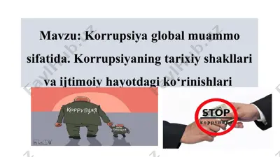 korrupsiya - global muammo sifatida — PPTX