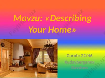 describing your home — PPTX