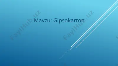 gipsokarton — PPTX
