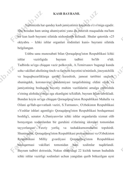 kasb bayrami — DOCX