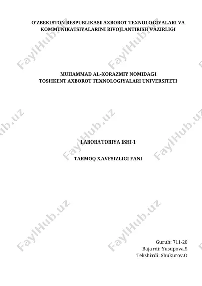 tarmoq xavfsizligi fanida laboratoriya ishi — DOC