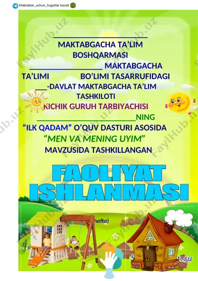 "men va mening uyim" ta'limiy dasturi — DOC