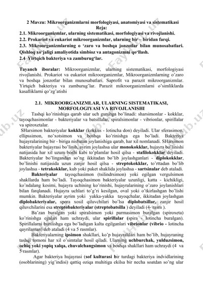 mikroorganizmlar haqida — DOC