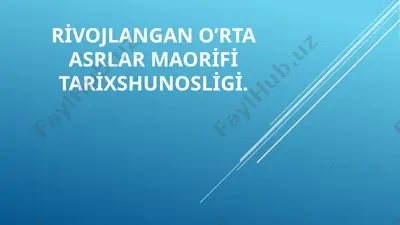 o'rta osiyo feodal tuzumi — PPTX
