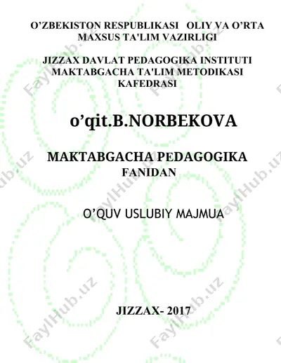 fanlar bo’yicha o’quv-metodik kompleks tuzilmasi — DOC