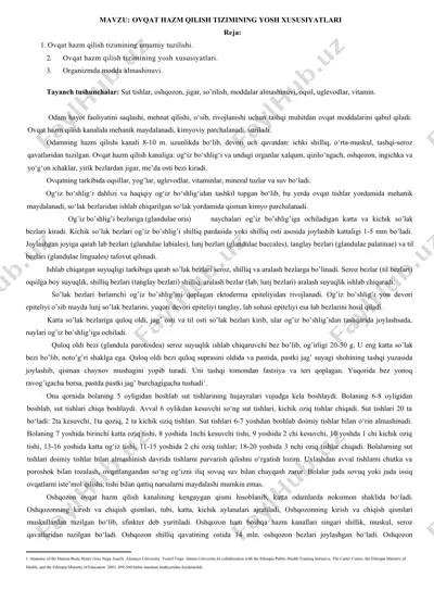 ovqat hazm qilish tizimi — DOC