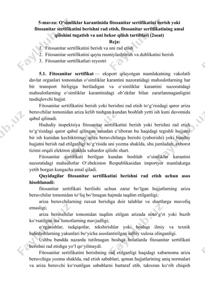fitosanitar sertifikatlari — DOC