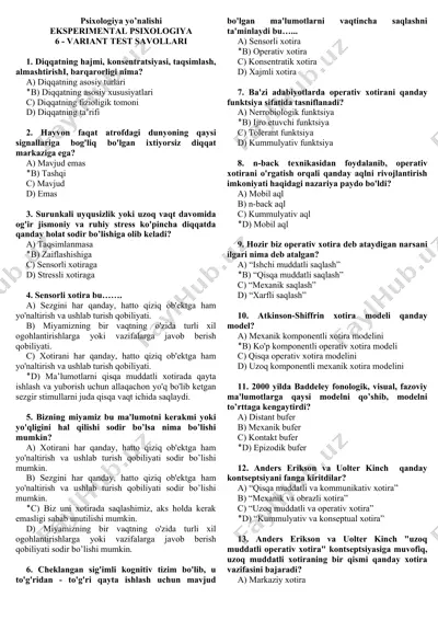 eksperimental psixologiya — DOC