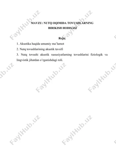 nutq oqimida tovushlarning — DOCX