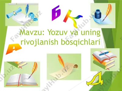 yozuv va uning rivojlanish bosqichlari — PPTX