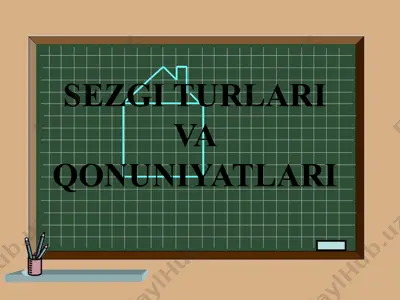 sezgi turlari va qonuniyatları — PPTX