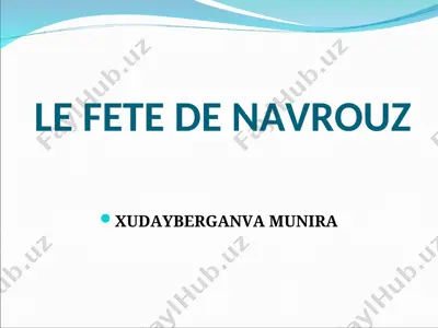 le fete de navrouz — PPT