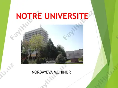 université nationale d'ouzbékistan — PPT