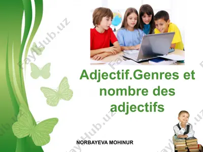 adjectif.genreset nombre des adjectifs — PPTX