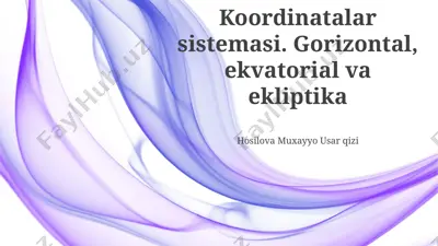 koordinatalar sistemasi — PPTX