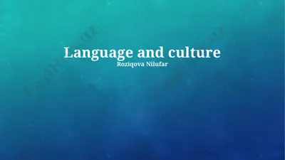 language and culture — PPTX